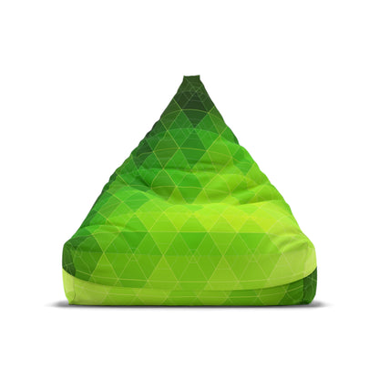 Funky Green Triangle Pattern Bean Bag Chair Cover Geometric Art Home Decor Unique Teen Dorm Bedroom Living Room Furniture Gaming Chair Gift