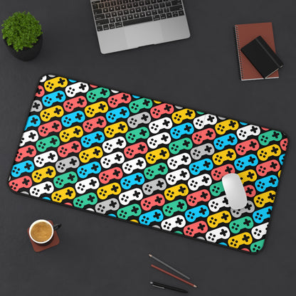 Gaming Desk Mat Colorful Game Consoles Office Desk Accessory Gaming Fan Mouse Pad Games Room Desk Pad Aesthetic Mousepad Unique Gift Idea