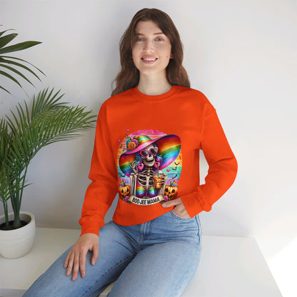 Boo-jee Mama Sweatshirt Retro Mom Halloween Sweater Funny Mom Skeleton Coffee Sweatshirt Bougie Spooky Mama Pullover Sweater Boujee Mom Gift