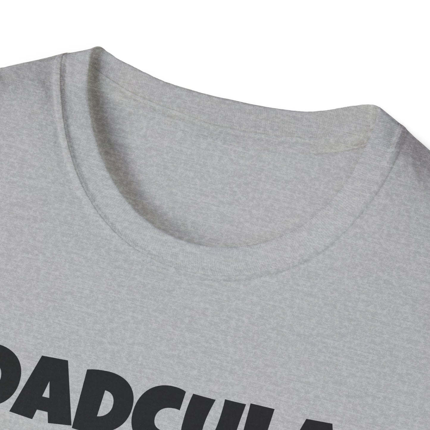 Funny Dad's Mens Softstyle T-shirt, "Dadcula", Father's Day Gift, Tee for Him, Adult Humorous Unique Novelty Apparel Present