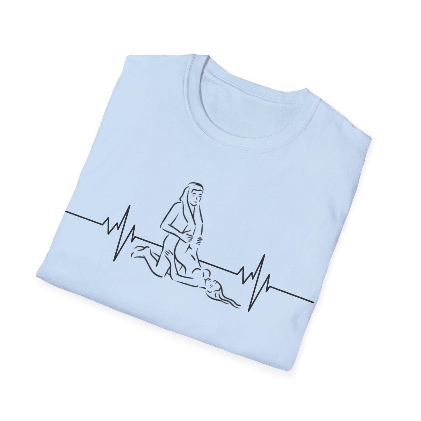 Unisex Heartbeat Kama Sutra T Shirt, Favorite Sexual Pose No.28,Erotic Sexual Desire Couples Gift,Naughty Kinky Adult T-shirt