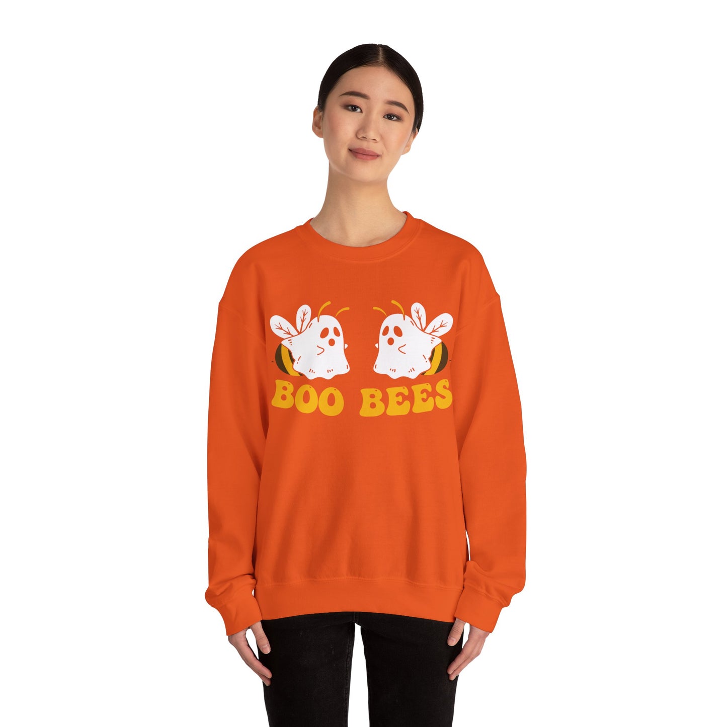 Boo Bees Sweatshirt Funny Halloween Sweater Cute Spooky Season Sweatshirt Crewneck Boobees Halloween Costume Apparel Ghost Unique Women Gift