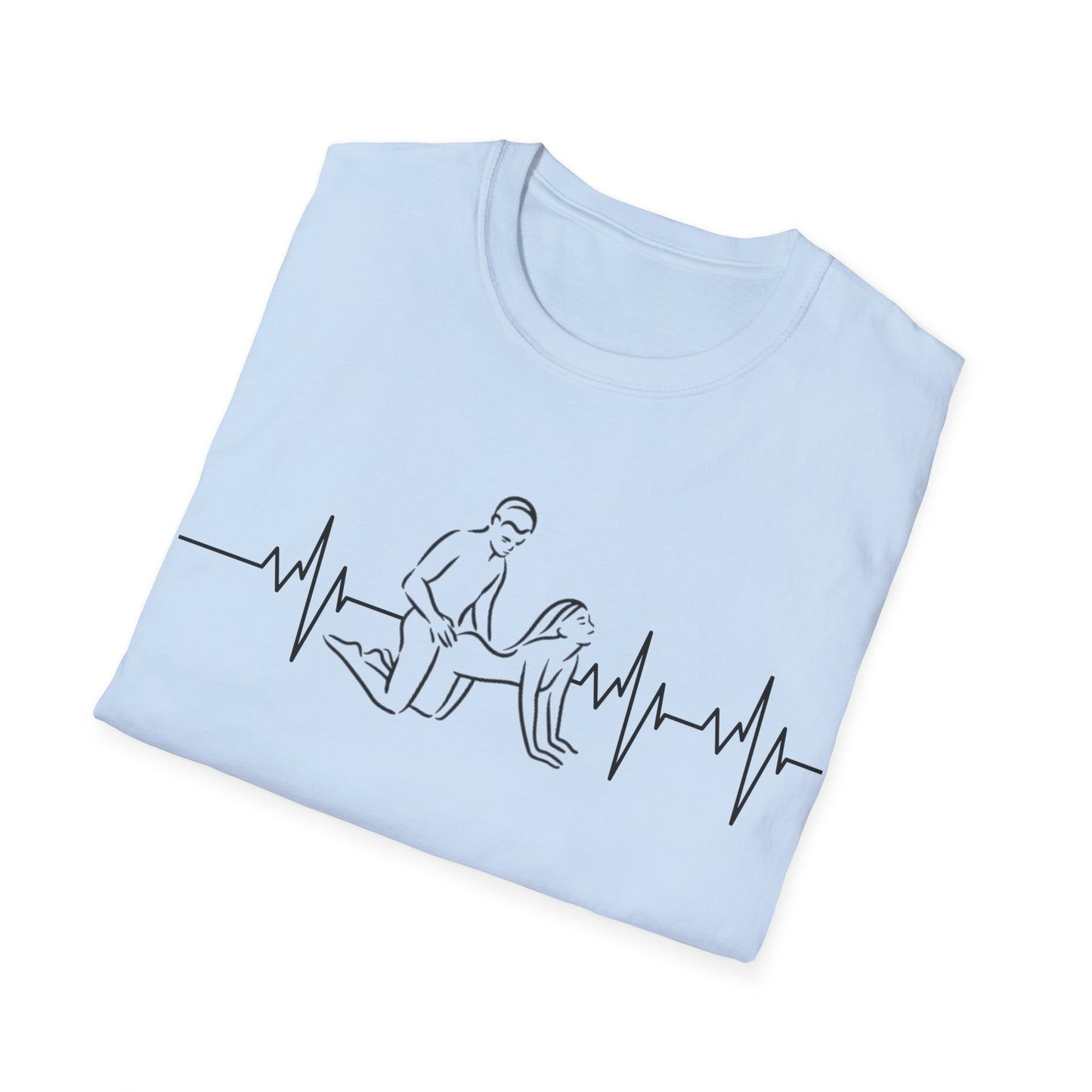 Unisex Heartbeat Kama Sutra T Shirt, Favorite Sexual Pose No.24,Erotic Sexual Desire Couples Gift,Naughty Kinky Adult T-shirt24