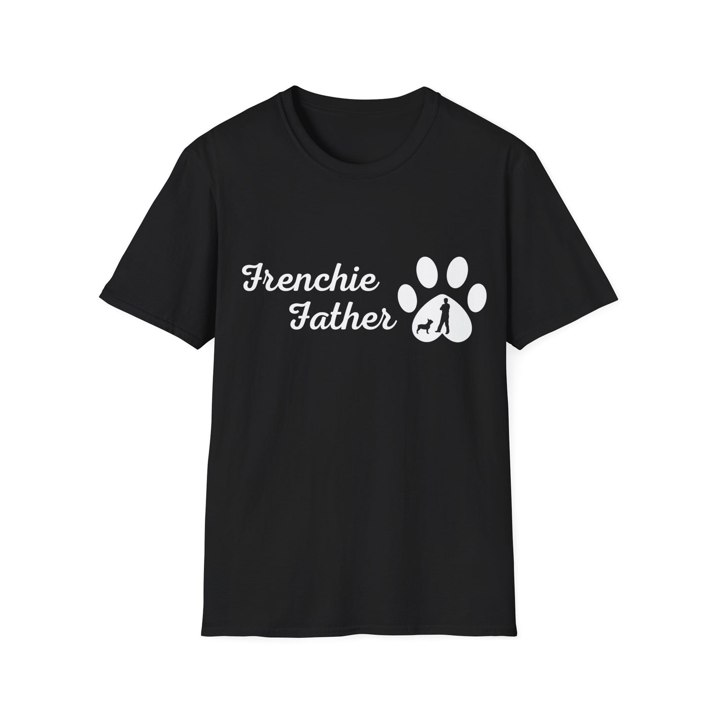 French Bulldog Dad's T-shirt, "Frenchie Father", Dog Father's Day Gift, Fur Papa, Unique Men's Apparel Novelty Pet Lover Tee