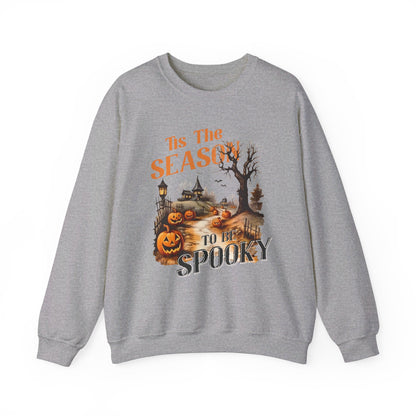 Tis The Season To Be Spooky Halloween Sweatshirt Vintage 1950s Halloween Fall Sweater Retro Halloween Pumpkins Spooky Season Apparel Unique