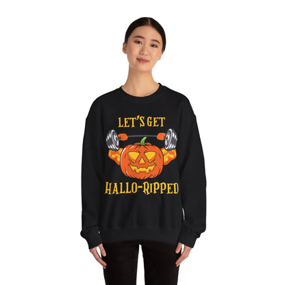 Let's Get Hallow-Ripped Gym Sweatshirt Funny Halloween Sweater Fitness Halloween Sweatshirt Boyfriend Gym Husband Halloween Pumpkin Sweater