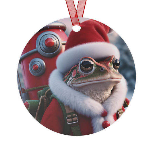 Missile Toad Funny Christmas Ornament Cute Frog Ornament Pun Gag Mistletoe Missiletoad Meme Xmas Decor Stocking Stuffer White Elephant Gift