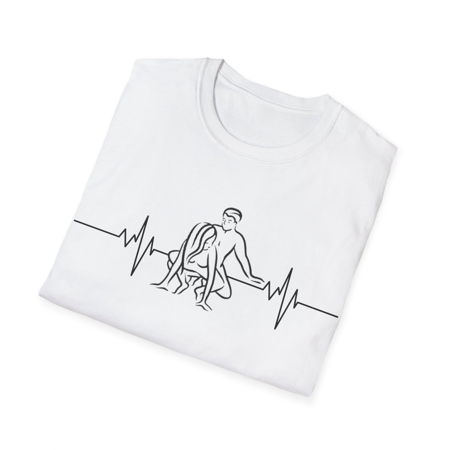 Unisex Heartbeat Kama Sutra T Shirt, Favorite Sexual Pose No.40,Erotic Sexual Desire Couples Gift,Naughty Kinky Adult T-shirt