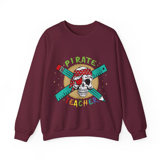 Pirate Teacher Halloween Sweatshirt Halloween Teacher Sweater Funny Pirate Halloween Pullover Back To School Sweater Fun Pirate Teacher Gift