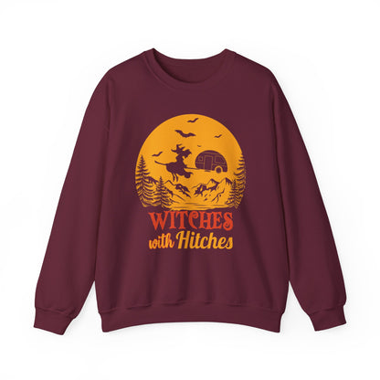 Witches With Hitches Sweatshirt Halloween Campers Life Sweater Adventure Sweatshirt Halloween Camping Crewneck Witchy Pullover Camping Lover