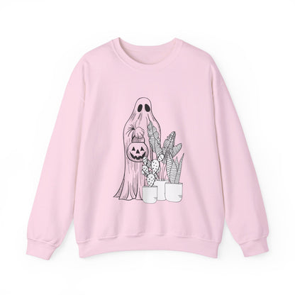 Funny Plant Lover Halloween Sweatshirt Spooky Plant Lady Sweater Funny Ghost Plant Man Pullover Sweater Gardening Sweatshirt Ghost Gardner