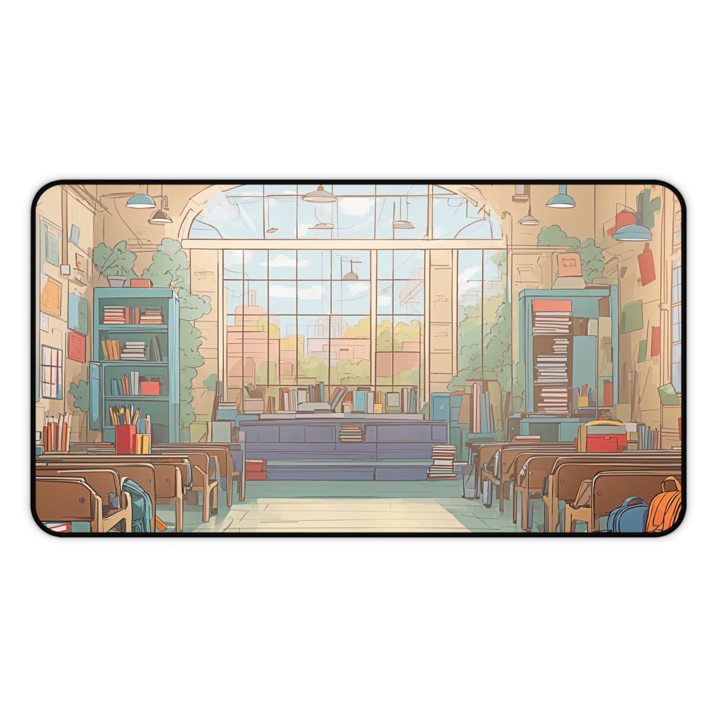 Anime Classroom Desk Mat Large Office Desk Accessory Manga XL Mouse Pad Japanese Desk Pad Lofi Fan Gaming Mousepad Unique Gift Idea Teacher