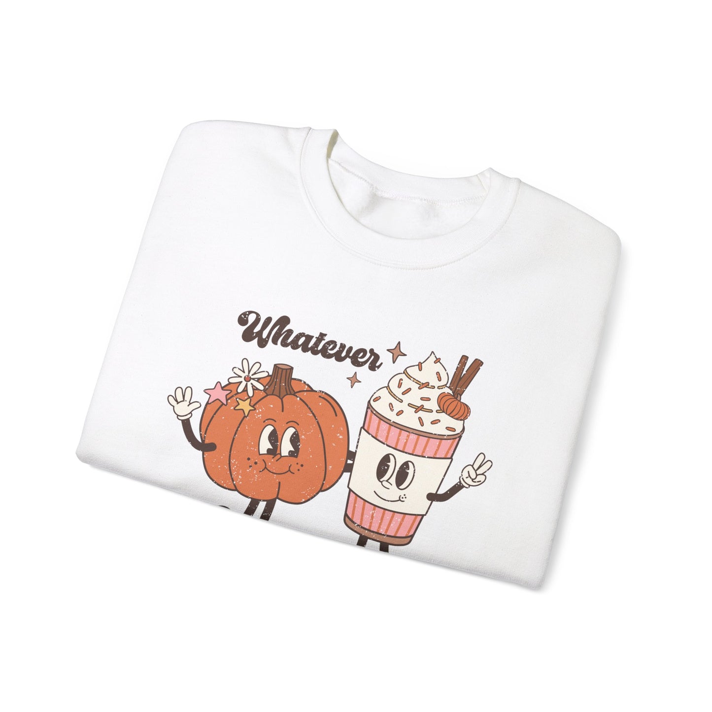 Whatever Spices Your Pumpkin Sweatshirt Funny Fall Sweater Autumn Sweatshirt Retro Fall Vibes Crewneck Cute Pumpkin Spice Sweat Thanksgiving