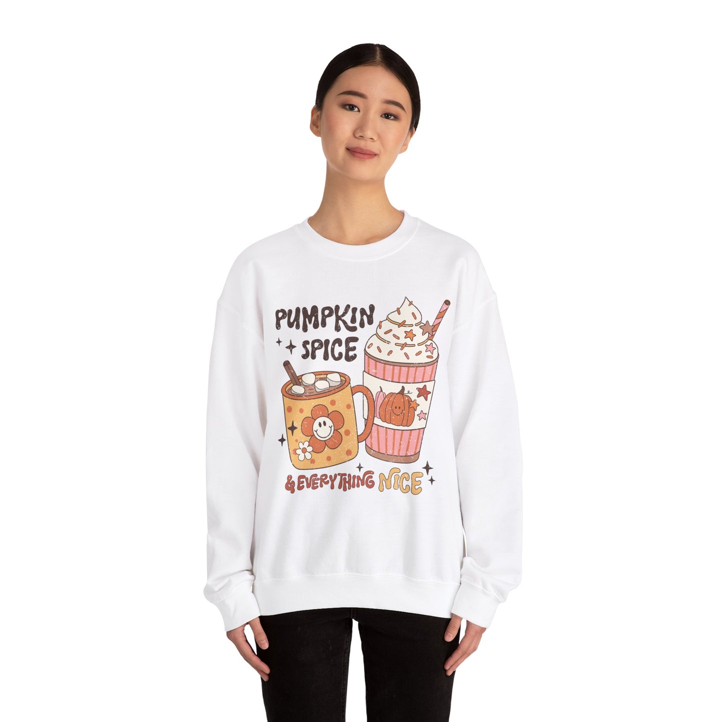 Pumpkin Spice and Everything Nice Sweatshirt Hot Chocolate Sweater Pumpkin Spice Sweater Fall Coffee Sweat Retro Fall Latte Autumn Apparel