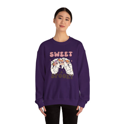 Sweet and Spooky Sweatshirt Retro Halloween Crewneck Groovy Fall Sweater Vintage Halloween Apparel Cool Funky Unique Novelty Women Gift Girl