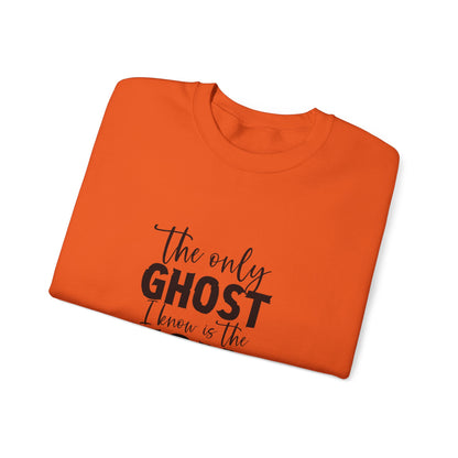 The Only Ghost I Know Is The Holy Ghost Sweatshirt Funny Christian Sweatshirt Funny Halloween Sweater Halloween Gift Cute Holy Ghost Joke