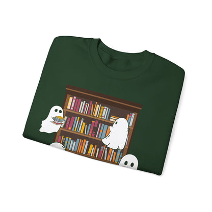 Ghosts Reading Sweatshirt Teacher Halloween Sweater Librarian Sweatshirt Book Lover Sweater Read More Booooks Sweat Halloween School Sweater