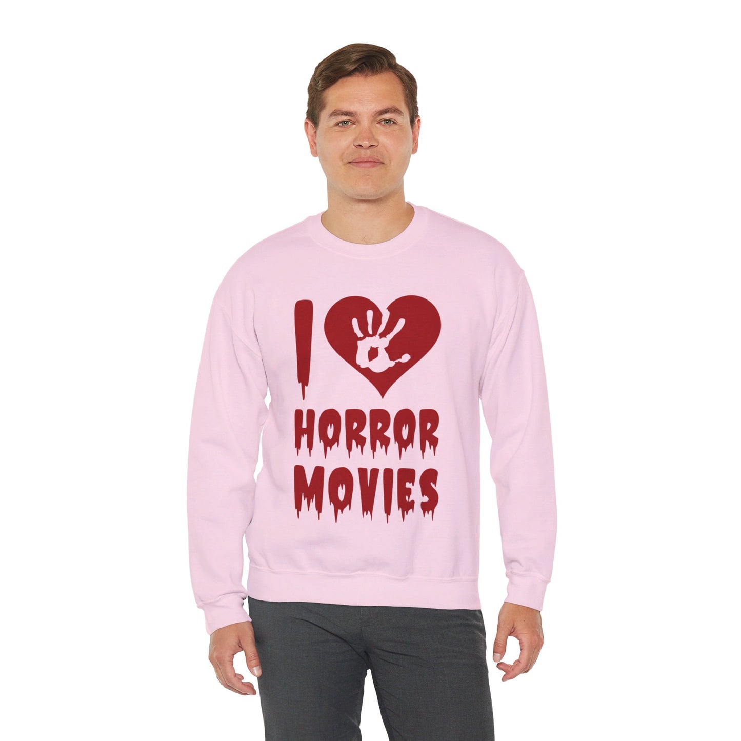 I Love Horror Movies Sweatshirt Horror Movie Addict Sweatshirt Halloween Horror Fan Club Sweatshirt Horror Club Movie Fanatic Halloween Gift