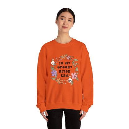 In My Spooky Bitch Era Sweatshirt Funny Halloween Sweater Trendy Retro Halloween Spooky Bitch Vintage Halloween Sweater Fall Season Women