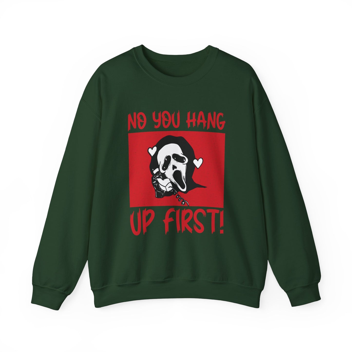 No You Hang Up First Sweatshirt Funny Halloween Sweater Ghostface Halloween Sweatshirt Funny Ghostface Sweater Funny Horror Halloween Gift