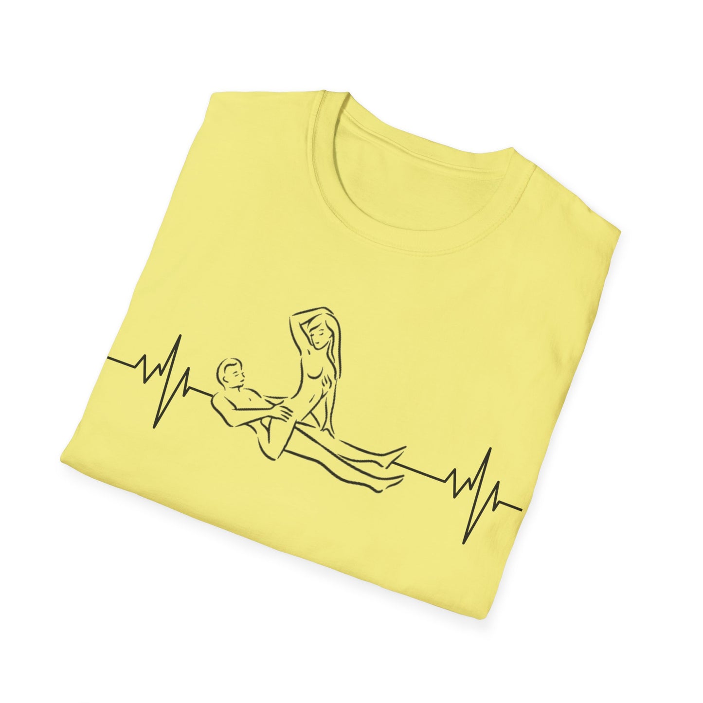 Unisex Heartbeat Kama Sutra T Shirt, Favorite Sexual Pose No.12,Erotic Sexual Desire Couples Gift,Naughty Kinky Adult T-shirt