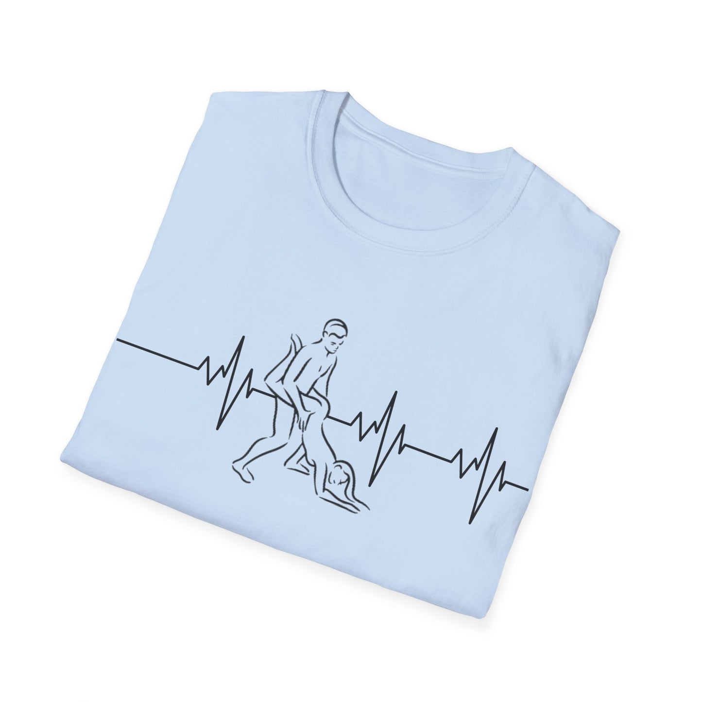 Unisex Heartbeat Kama Sutra T Shirt, Favorite Sexual Pose No.36,Erotic Sexual Desire Couples Gift,Naughty Kinky Adult T-shirt