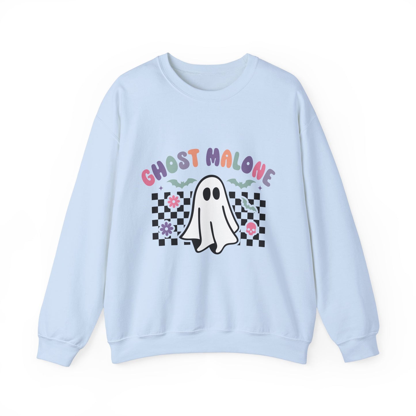 Ghost Malone Sweatshirt Retro Vintage Halloween Sweater Cute Ghost Sweat Funny Halloween Crewneck Spooky Season Sweatshirt Stay Spooky Gift