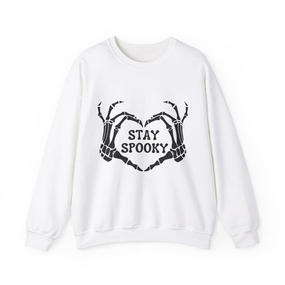 Stay Spooky Sweatshirt Skeleton Sweater Funny Halloween Sweatshirt Spooky Skeleton Hands Halloween Sweater Spooky Season Apparel Retro Fall