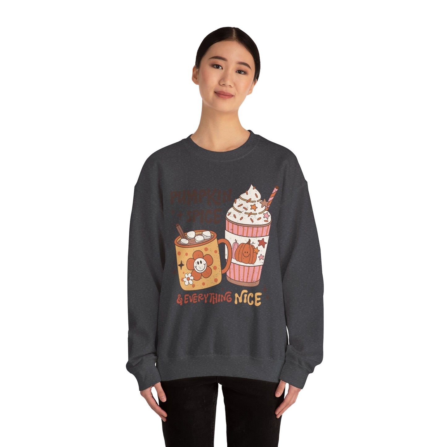 Pumpkin Spice and Everything Nice Sweatshirt Hot Chocolate Sweater Pumpkin Spice Sweater Fall Coffee Sweat Retro Fall Latte Autumn Apparel