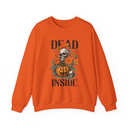 Dead Inside Halloween Sweatshirt Vintage 1950s Halloween Sweater Retro Halloween Funny Sweatshirt Spooky Season Skull Pumpkin Fall Season