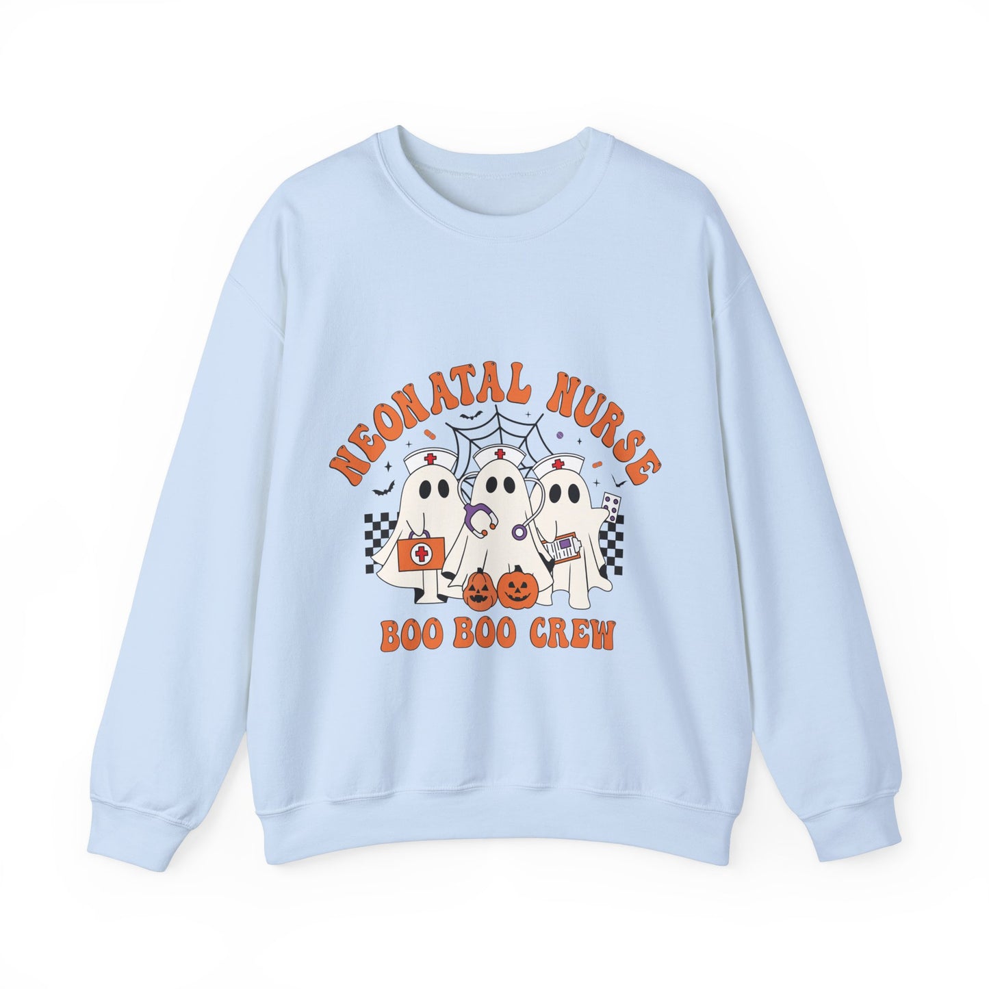 Neonatal Nurse Boo Boo Crew Sweatshirt Ghost Nurse Halloween Sweatshirt Spooky Season Sweater Boo Nursing Student Gift Nurse Squad Pullover