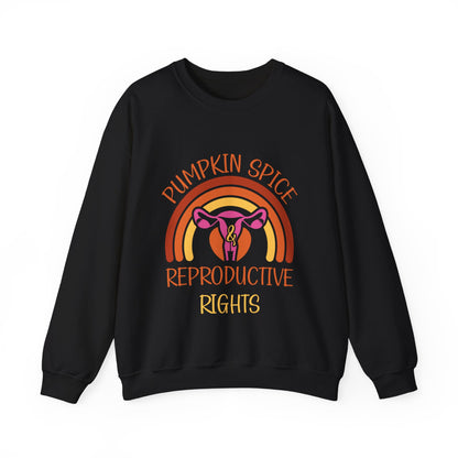 Pumpkin Spice and Reproductive Rights Sweatshirt Feminist Sweater Human Rights Sweatshirt Social Justice Sweatshirt Retro Fall Season Sweat