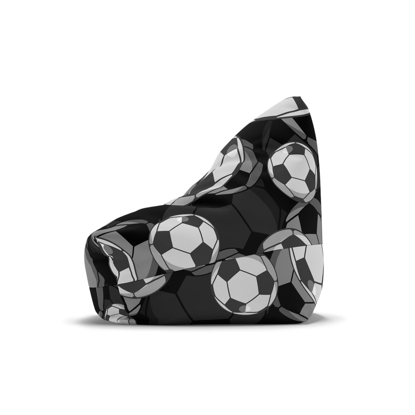 3D Soccer Bean Bag Chair Cover Sports Home Decor Black White Football Beanbag Gaming Room Chair Gift for Boys Man Cave Adult Beanbag Gift