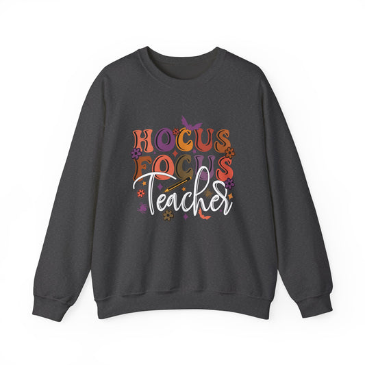 Hocus Focus Sweatshirt Halloween Teacher Pullover Sweater Funny Sanderson Sisters Teacher Sweater Hocus Pocus Halloween Gift Scary Teacher