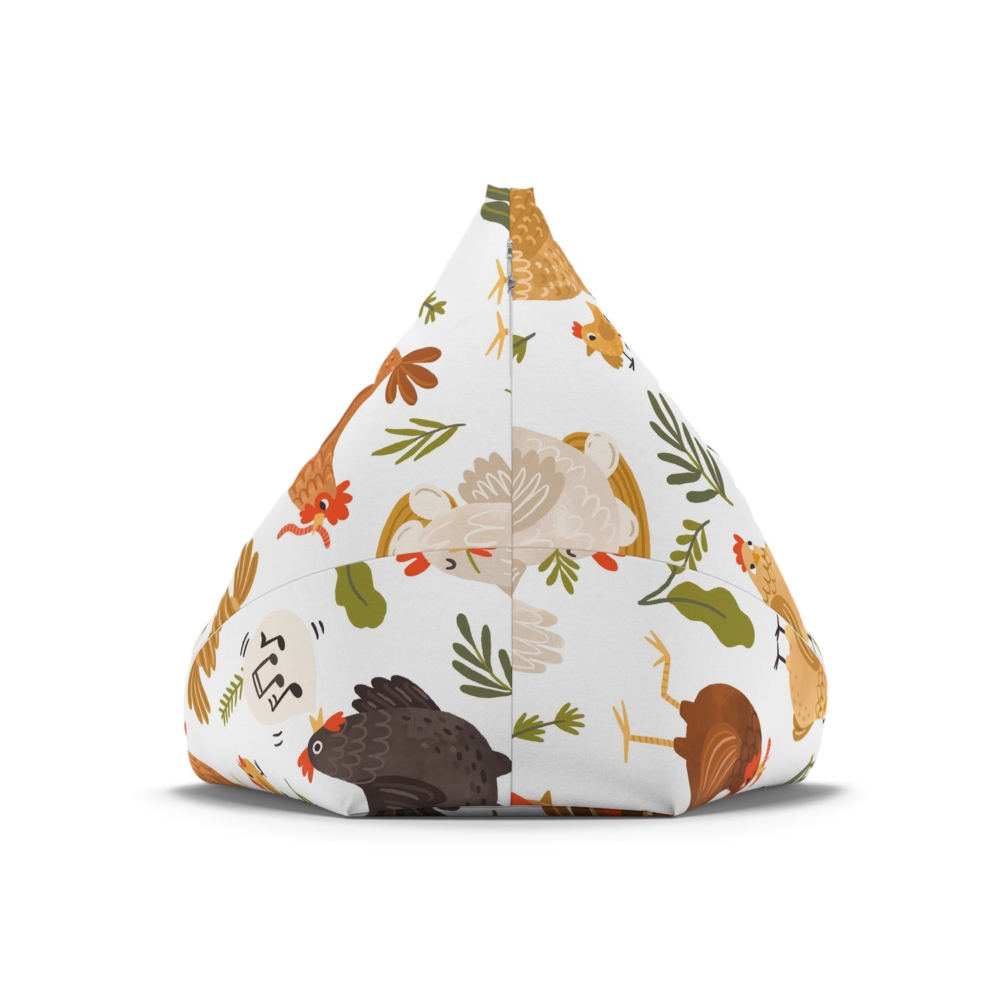 Chickens Bean Bag Chair Cover Farm Animal Playroom Beanbag Home Aesthetic Decor Teens Dorm Bedroom Gift for Boys Girls Adult Games Room Gift