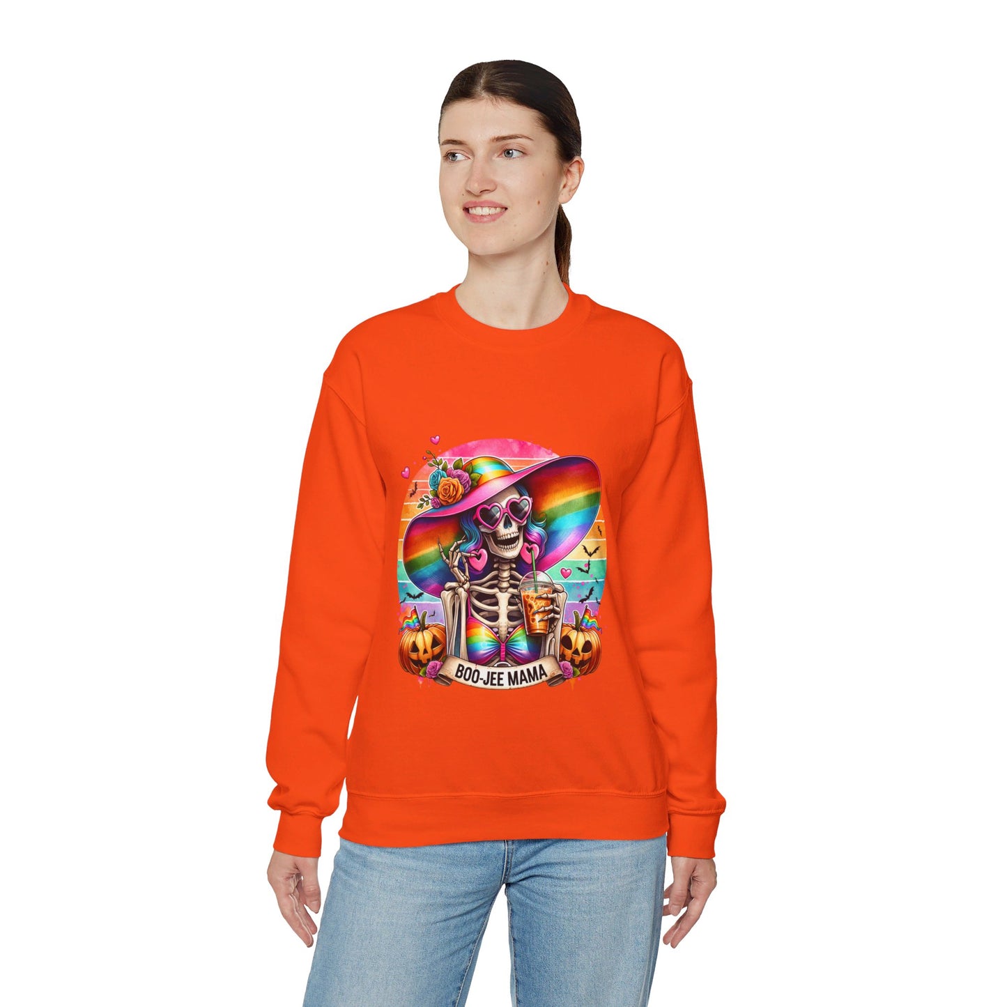 Boo-jee Mama Sweatshirt Retro Mom Halloween Sweater Funny Mom Skeleton Coffee Sweatshirt Bougie Spooky Mama Pullover Sweater Boujee Mom Gift