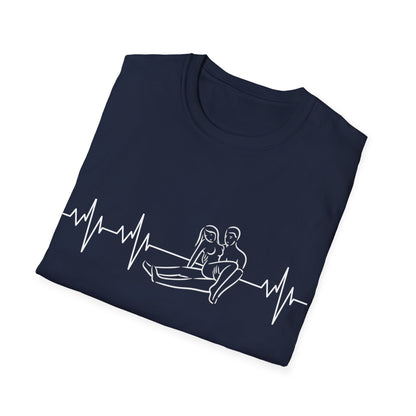 Unisex Heartbeat Kama Sutra T Shirt, Favorite Sexual Pose No.5, Erotic Sexual Desire Couples Gift,Naughty Kinky Adult T-shirt