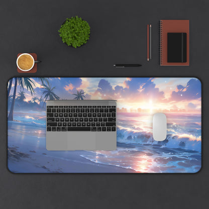 Anime Beach Desk Mat Skyscraper Office Desk Accessoies Manga Fan Mouse Pad Japanese Desk Pad Landscape Large Gaming Mousepad XL Unique Gift