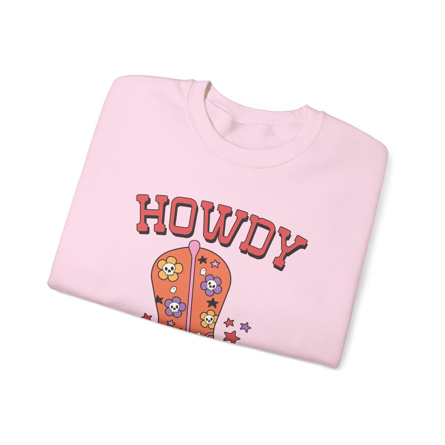 Howdy Halloween Sweatshirt Cowgirl Boots Sweater Retro Halloween Sweatshirt Western Chic Halloween Sweater Cute Fall Crewneck Spooky Season