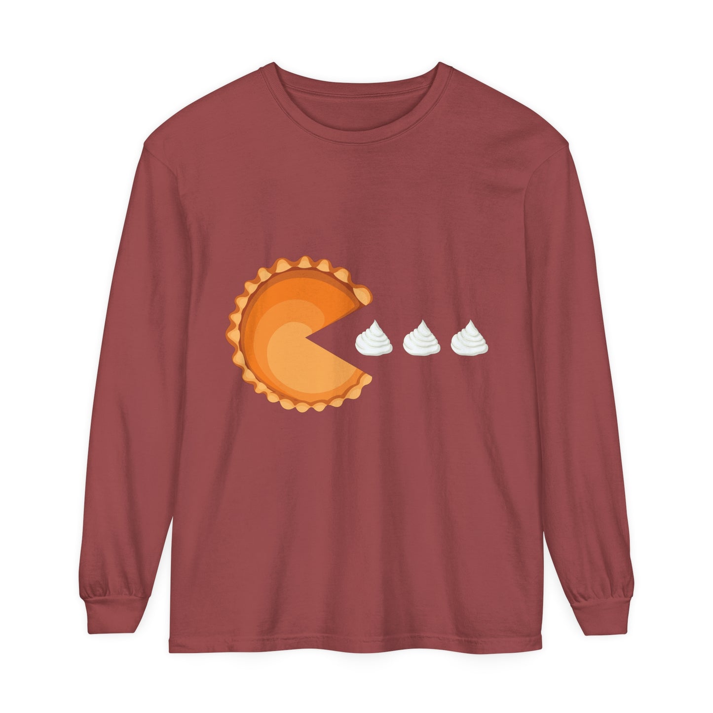 Pumpkin Pie Sweatshirt Funny Thanksgiving Long Sleeve Sweatshirt Sweater Fall Pumpkin Pac Man Thick Thighs Pumpkin Season Gift