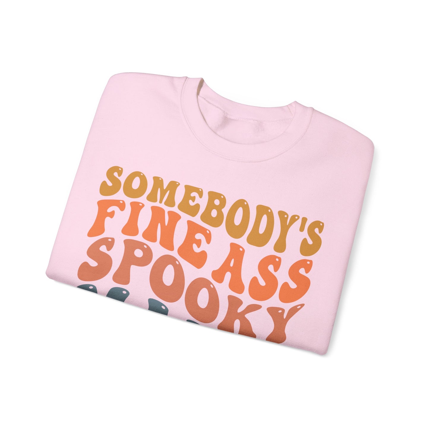 Somebody's Fine Ass Spooky Mama Sweatshirt Funny Halloween Sweater Retro Boho Halloween Mama Sweat Mom Life Apparel Halloween Ghost Mom Gift