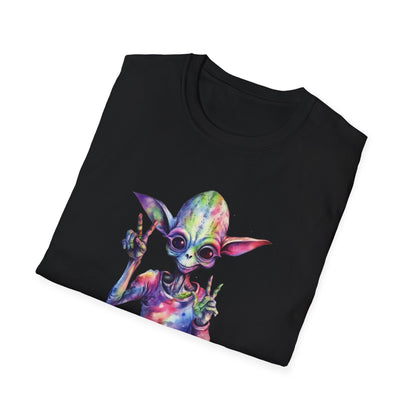 Psychedelic Retro Alien T-Shirt Graphic Art Unisex tshirt Funny UFO UAP Shirts Weird Cool Gift Alien Outer Space Galaxy Intersteller Vibes