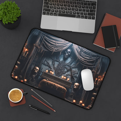 Halloween Desk Mat Fortune Teller Office Desk Accessories Whimsigoth Large Mouse Pad Spooky Skelton Desk Pad Creepy Dark Gaming Mousepad