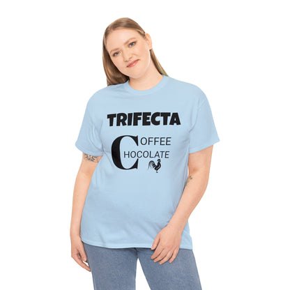 Funny Unisex Heavy Cotton Tee, "Trifecta of "C"s", Rude Adult Unique Novelty Gift, Naughty Gag T-shirt Present, Fun Divorcee