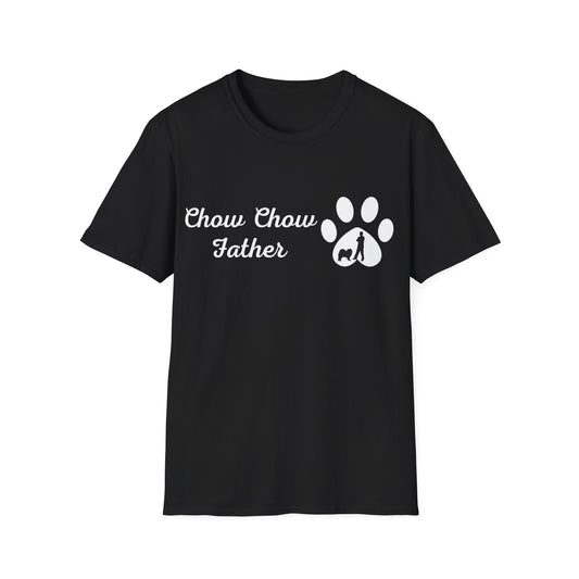 Doggy Dad's T-shirt, "Chow Chow Father", Dog Father's Day Gift, Fur Papa, Unique Men's Apparel Novelty Pet Lover Tee