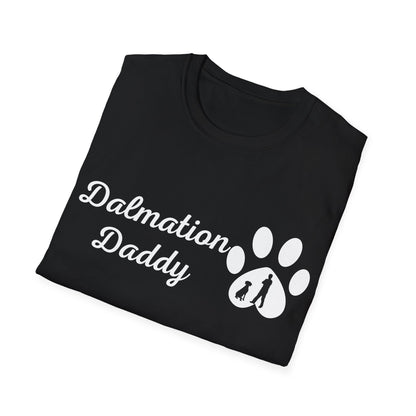 Doggy Dad's T-shirt, "Dalmation Daddy", Dog Father's Day Gift, Fur Papa, Unique Men's Apparel Novelty Pet Lover Tee