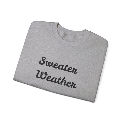 Fun Unisex Crewneck Sweatshirt,"Sweater Weather", Cute Unique Him/Her Gift, Novelty Present Christmas, Birthday, Any Occasion