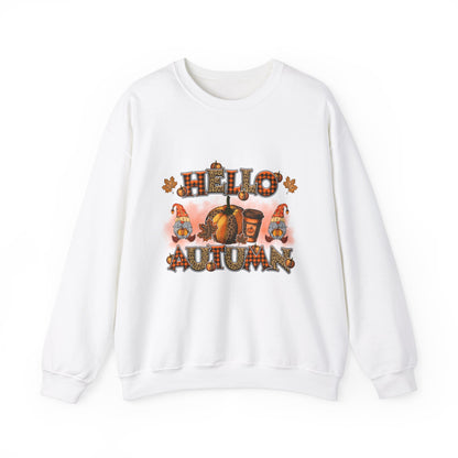 Hello Autumn Sweatshirt Gnomes Fall Sweater Cute Gnome Sweashirt Fall Season Apparel Autumn Thanksgiving Gnome Sweatshirt Thanksgiving Gift