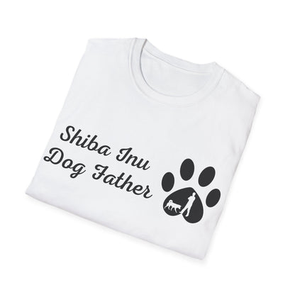 Doggy Dad's T-shirt, "Shiba Inu Dog Father", Dog Father's Day Gift, Fur Papa, Unique Men's Apparel Novelty Pet Lover Tee