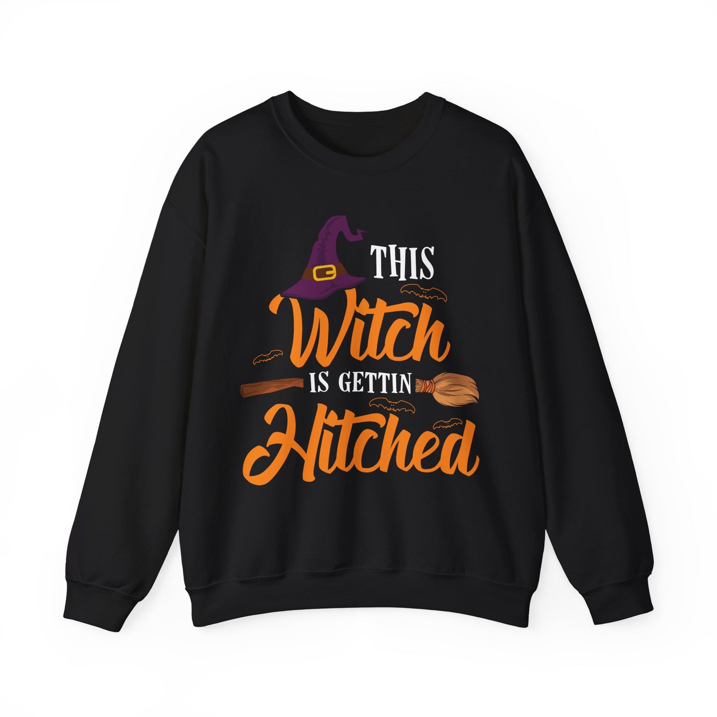 Funny Bachelorette Sweatshirt This Witch Is Getting Hitched Sweater Bachelorette Halloween Themed Party Outfit Bride To Be Halloween Gifts